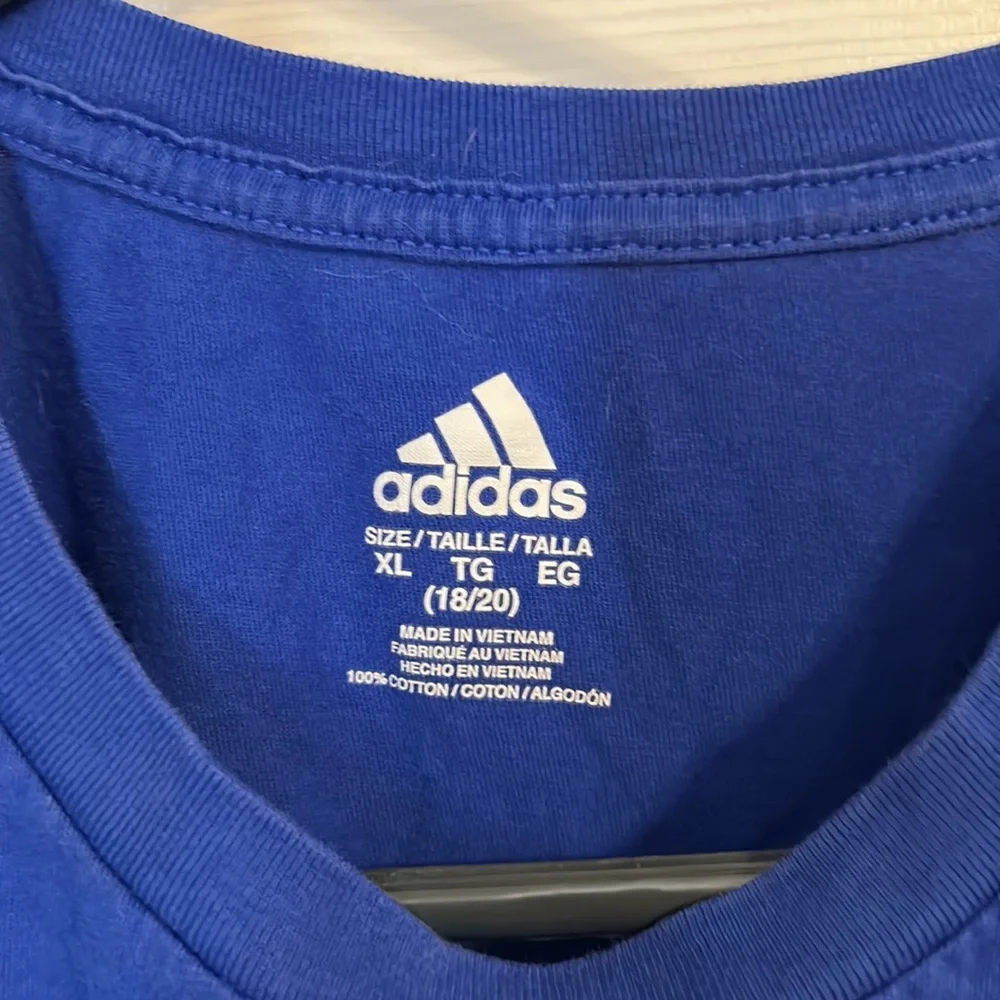 2 boys XL (18/20) Adidas short sleeve shirts